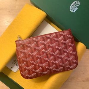 Goyard Red Senat Mini Pouch